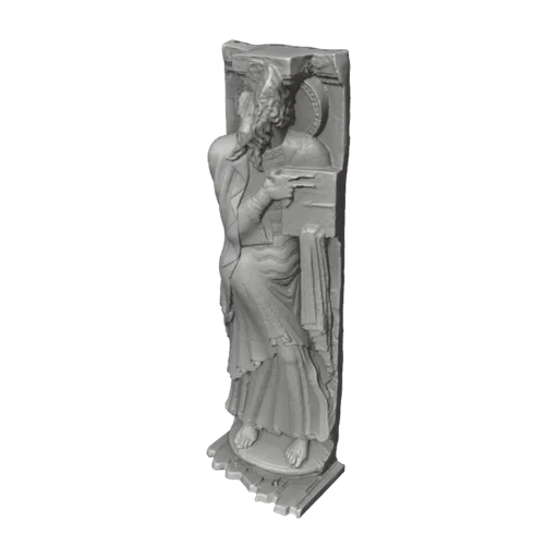 The Apostle Thomas with an open book, a 3D model you can turn