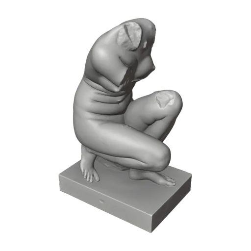 Crouching Venus, a 3D model you can turn