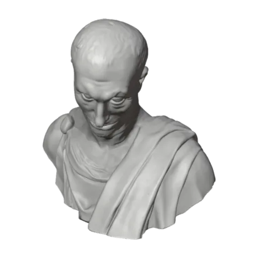 Bust from a prophet statue, Il Zuccone, a 3D model you can turn