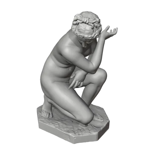 Crouching Venus, a 3D model you can turn