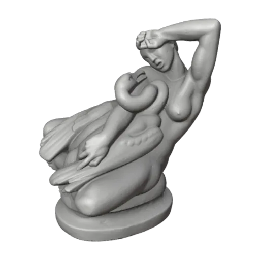 Leda with the Swan, a 3D model you can turn